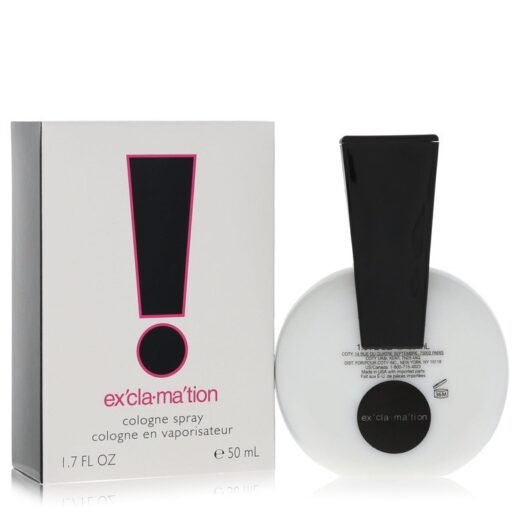Coty Exclamation cologne spray 1.7 oz for women with white box and unique round bottle design