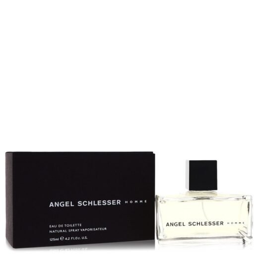 Angel Schlesser Homme Eau De Toilette 4.2 oz spray bottle with matching black box packaging