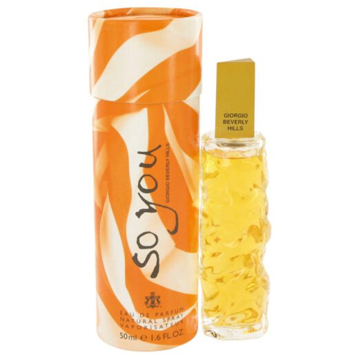 Giorgio Beverly Hills So You Eau De Parfum Spray 1.7 oz with orange and white packaging