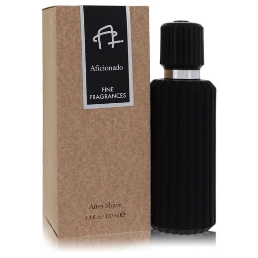 Cigar Aficionado after shave 3.4 oz for men with textured black bottle and branded box