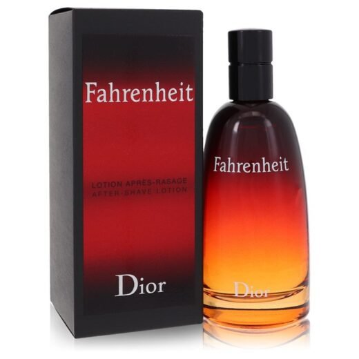 Fahrenheit by Christian Dior after shave lotion 3.3 oz bottle and box with red gradient design