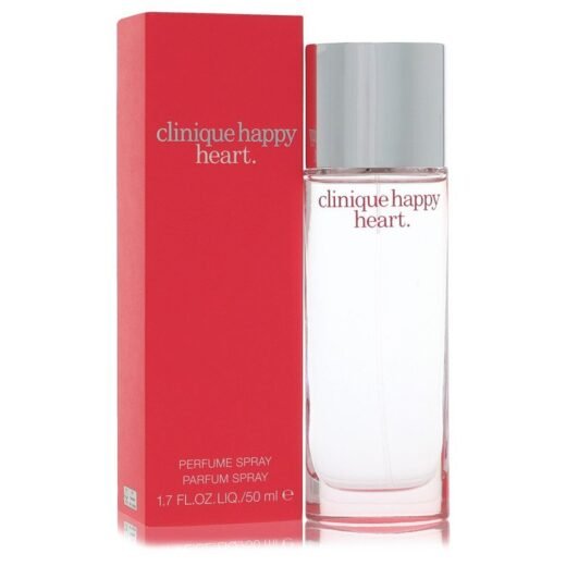 Clinique Happy Heart Eau De Parfum Spray for women with red box and clear bottle, 1.7 fl oz