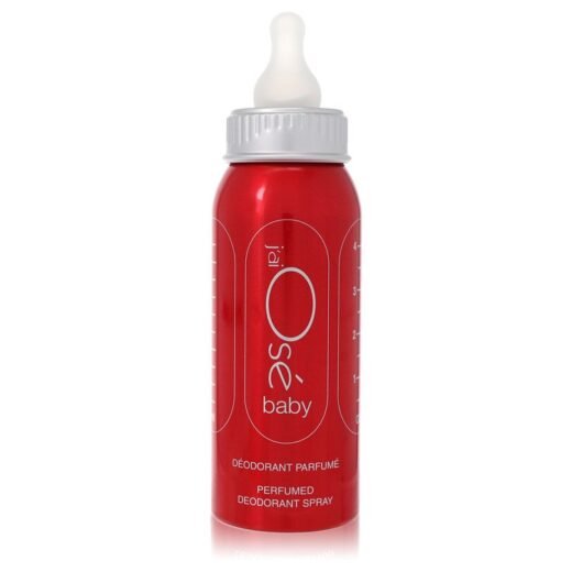 Guy Laroche Jai Ose Baby deodorant spray 5 oz in red bottle with white cap and baby bottle design