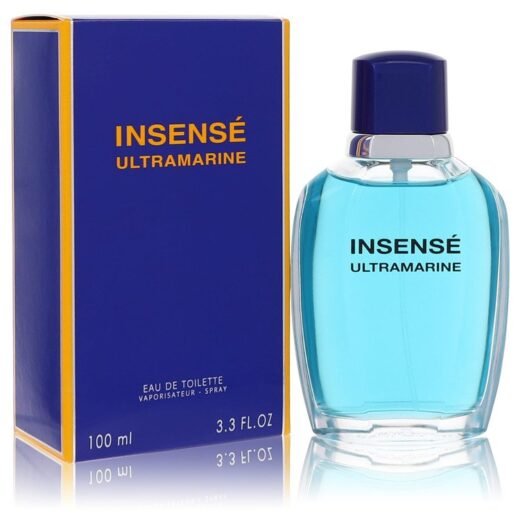 Givenchy Insense Ultramarine Eau De Toilette Spray 3.4 oz bottle and blue box