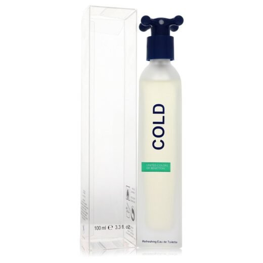 Benetton Cold Eau De Toilette Spray 100ml bottle with blue cap and clear box packaging