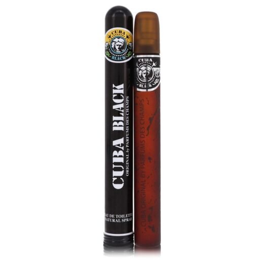 CUBA Black by Fragluxe Eau De Toilette Spray for Men with black and brown cigar-shaped bottles