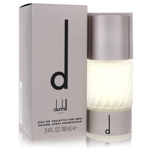 Alfred Dunhill D Eau De Toilette Spray 3.4 oz for men with silver cap and matching branded box