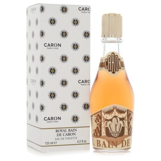 Caron Royal Bain De Caron Champagne Eau De Toilette 4.2 oz bottle and decorative box with gold accents