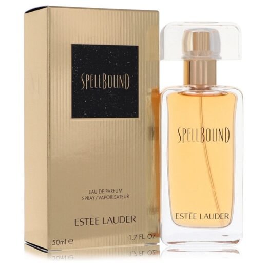 Estee Lauder Spellbound Eau De Parfum Spray 1.7 oz bottle and gold retail box