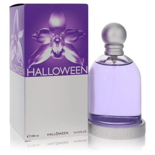 Jesus Del Pozo Halloween Eau De Toilette Spray for Women with purple orchid box and lavender bottle