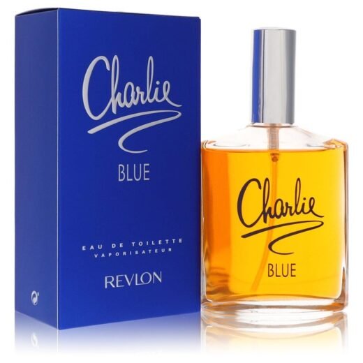 Revlon Charlie Blue Eau De Toilette Spray 3.4 oz bottle and blue box packaging