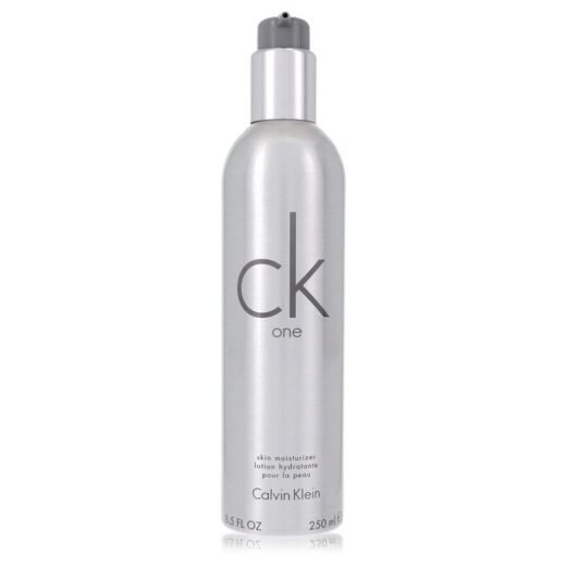 Calvin Klein CK One skin moisturizer unisex 8.5 oz silver bottle with pump dispenser