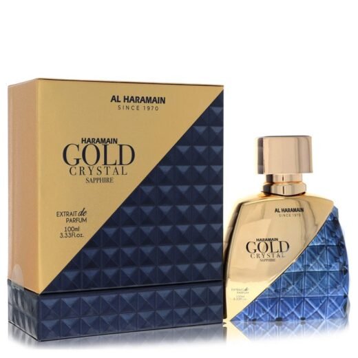 Al Haramain Gold Crystal Sapphire by Al Haramain Extrait De Parfum Spray 3.33 oz for Men
