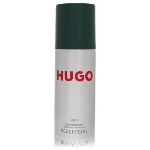 Hugo Boss Hugo Man deodorant spray 150ml silver can with green cap and red logo